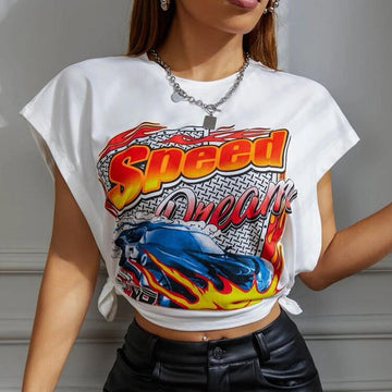 Breezy Graphic Sleeveless Tee