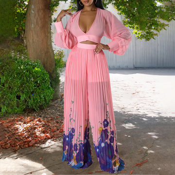 Elegant Floral Chiffon Lantern