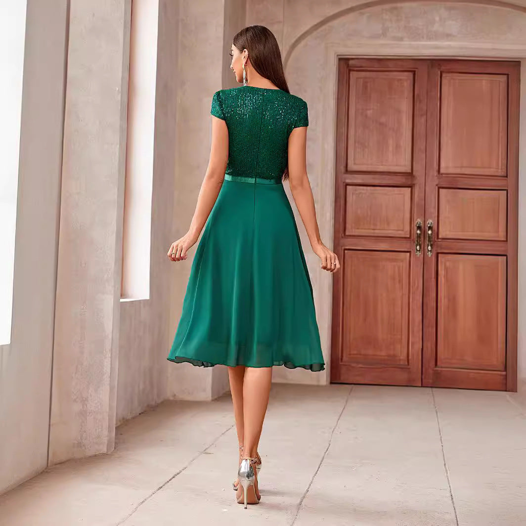 Short Sleeve A-Line Dress